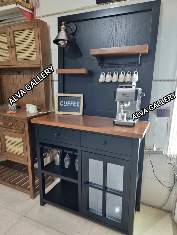 کافی بار چوبی شیک و مدرن